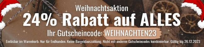 24% Rabatt auf ALLES