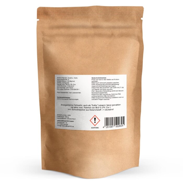 Inorganic sulfur 99.9% Ph. Eur. finely ground 500g