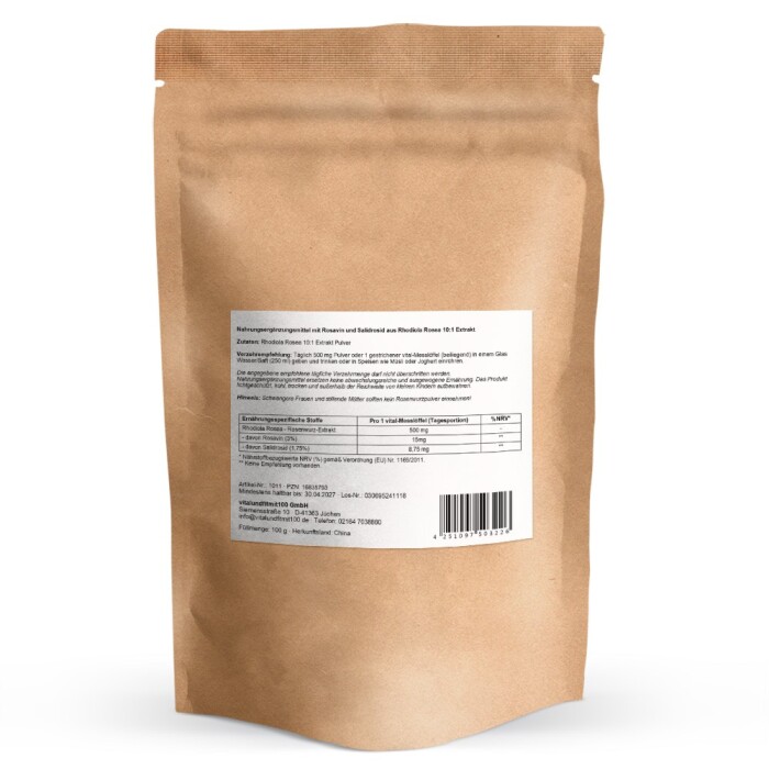 Rhodiola Rosea (Rosenwurz) 10:1 Extrakt Pulver 100 g