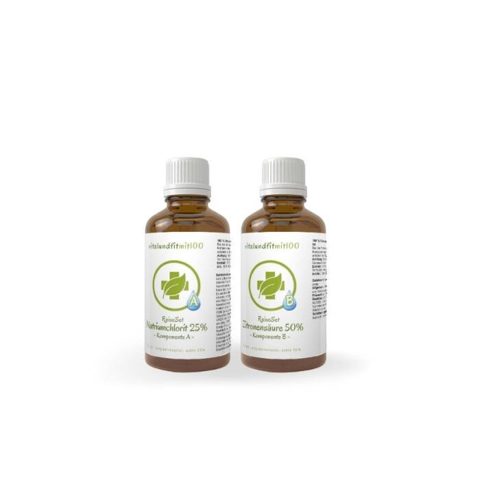 ReiseSet [50 ml Set] Braunglas Zitronensäure 50 %