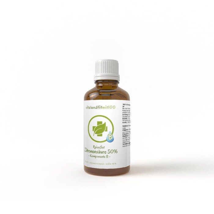 ReiseSet [50 ml Set] Braunglas Zitronensäure 50 %