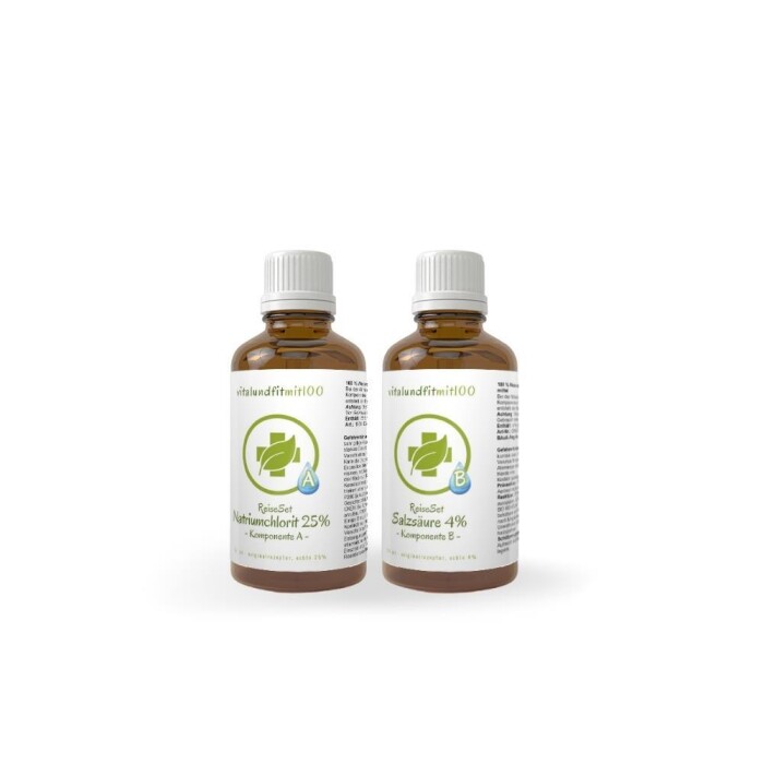 ReiseSet [50 ml Set] Braunglas Salzsäure 4 %
