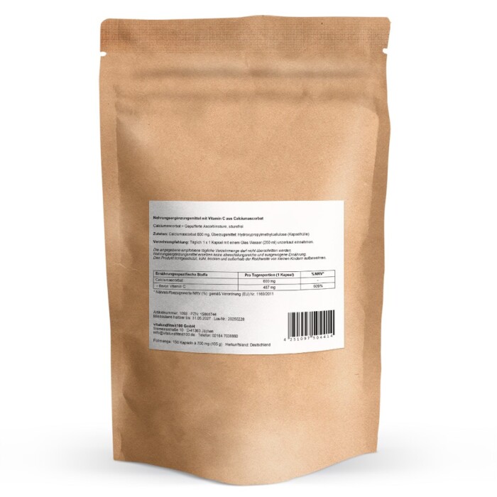 Gepuffertes Vitamin C Kapseln (säurefrei) 150 Stück