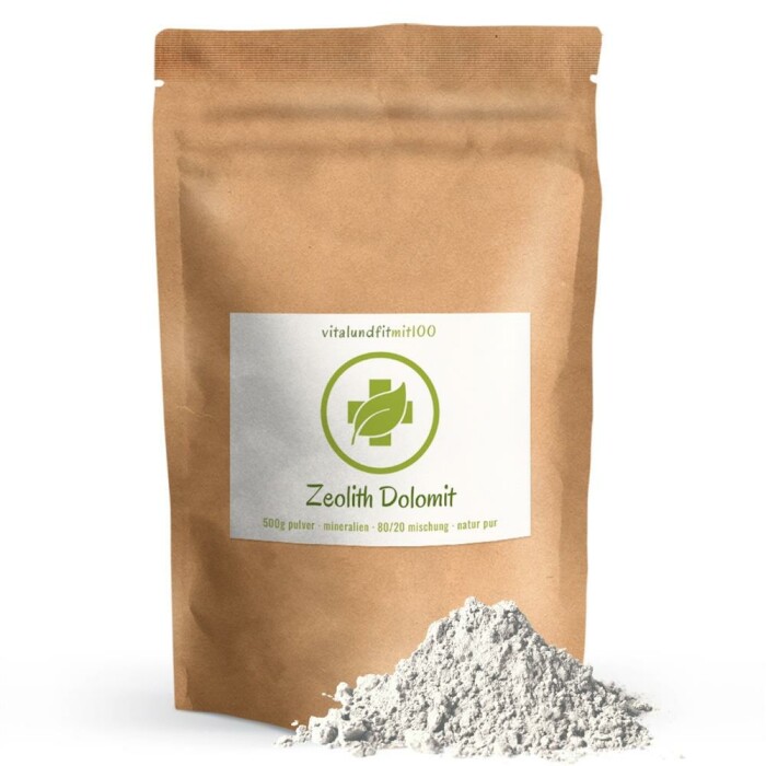 Zeolith-Dolomit Pulver (80 % Naturzeolith, 20 % Dolomit) 500 g