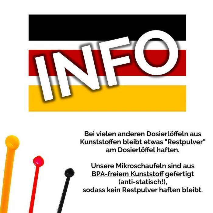1er Set Dosierlöffel schwarz, rot, orange (je 1 Dosierlöffel)