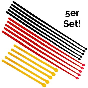5er Set Dosierlöffel schwarz, rot, orange (je 5...