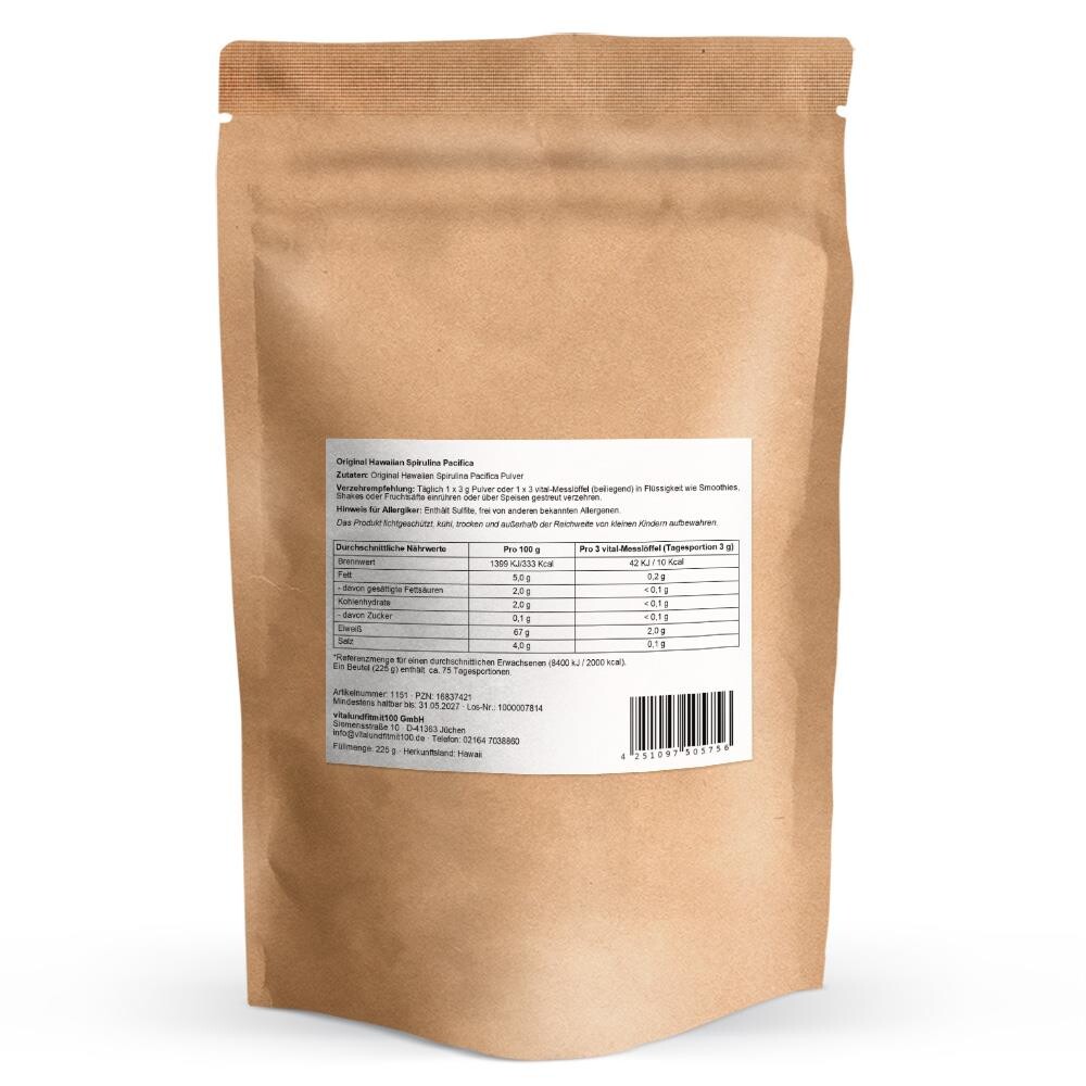 Original Spirulina Pulver aus Hawaii 225 g