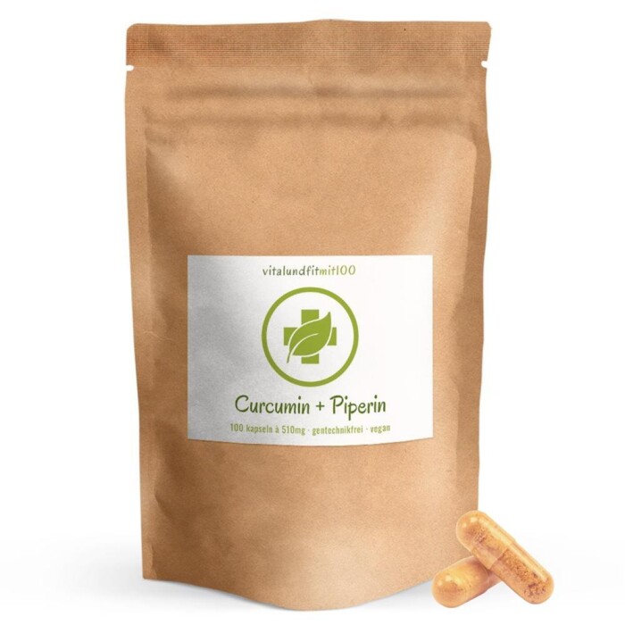 Curcumin + Piperin Extrakt Kapseln 100 Stück