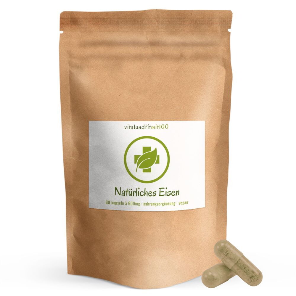 Natürliches Eisen aus Bio Currybaumblättern 60 Kapseln à 600 mg