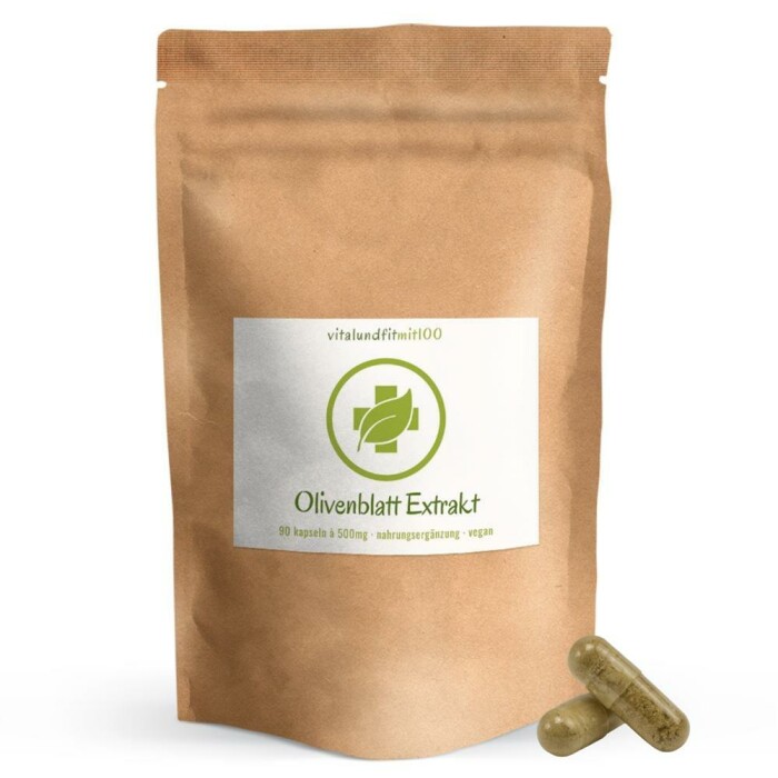 Olivenblatt Extrakt Kapseln (40% Oleuropein) 90 Stück à 500 mg