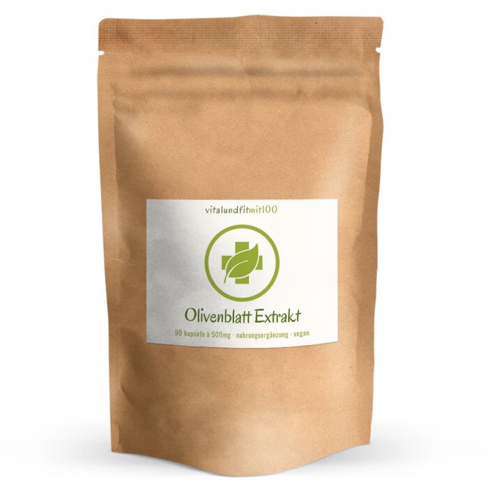 Olivenblatt Extrakt Kapseln (40% Oleuropein) 90 Stück à 500 mg