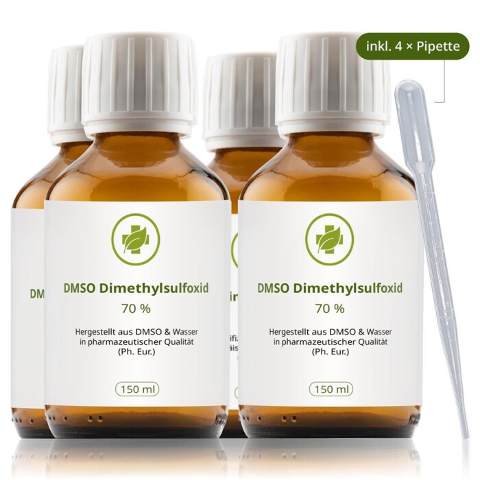 Dimethylsulfoxid (DMSO) (70%, hergestellt aus DMSO entsprechend Ph. Eur.) Braunglas 150 ml [3+1 gratis]
