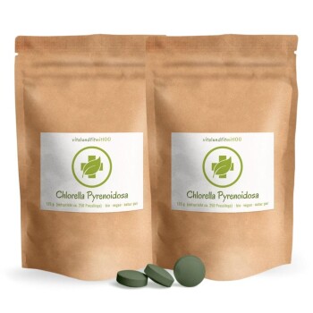 Bio Chlorella Presslinge 250 g (2x 125 g) ca. 500...