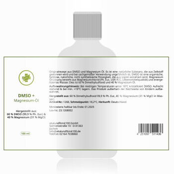 DMSO + Magnesium Öl (60/40) 100 ml
