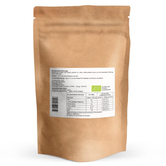 Bio Spirulina Presslinge à 250 mg