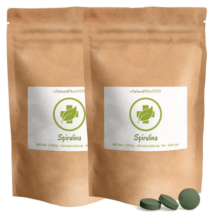 Bio Spirulina Presslinge 200 g (2x 100 g) ca. 800 Stück à 250 mg