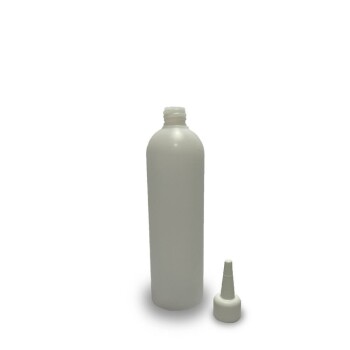 250 ml Leerflasche HDPE inkl. Tropferspitze weiß