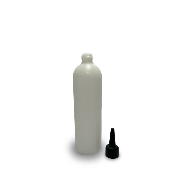 250 ml Leerflasche HDPE inkl. Tropferspitze schwarz
