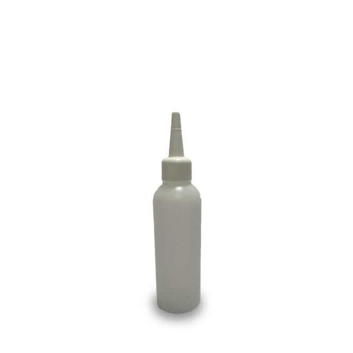 100 ml Leerflasche HDPE inkl. Tropferspitze weiß
