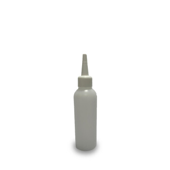 100 ml Leerflasche HDPE inkl. Tropferspitze weiß