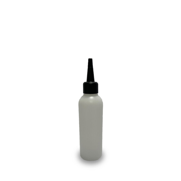 100 ml Leerflasche HDPE inkl. Tropferspitze schwarz