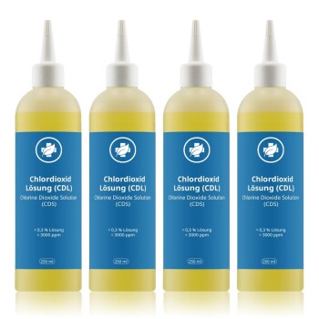 Chlordioxid-Lösung CDL / CDS 0,3% 250 ml HDPE 3+1...