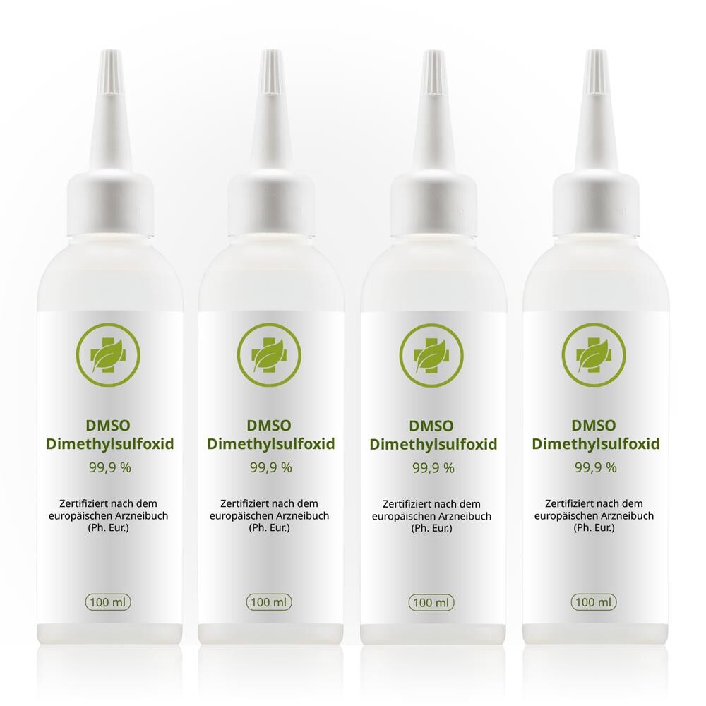 DMSO Dimethylsulfoxid 99,9 % (Ph. Eur.) in HDPE Tropferflasche 100 ml [3+1 gratis]