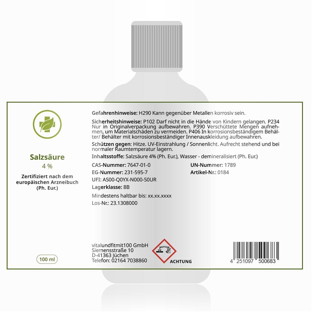 Salzsäure 4% Lösung