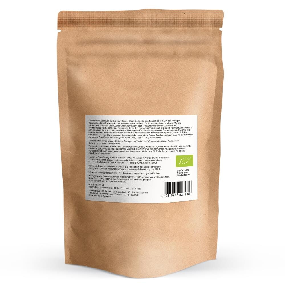 Bio Schwarzer Knoblauch Knollen (4 Stück)