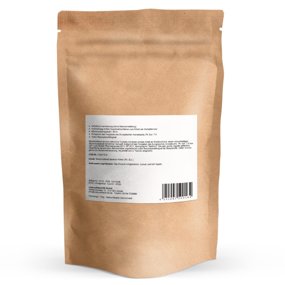 Montmorillonit Bentonit Pulver (Ph. Eur.) 100 g