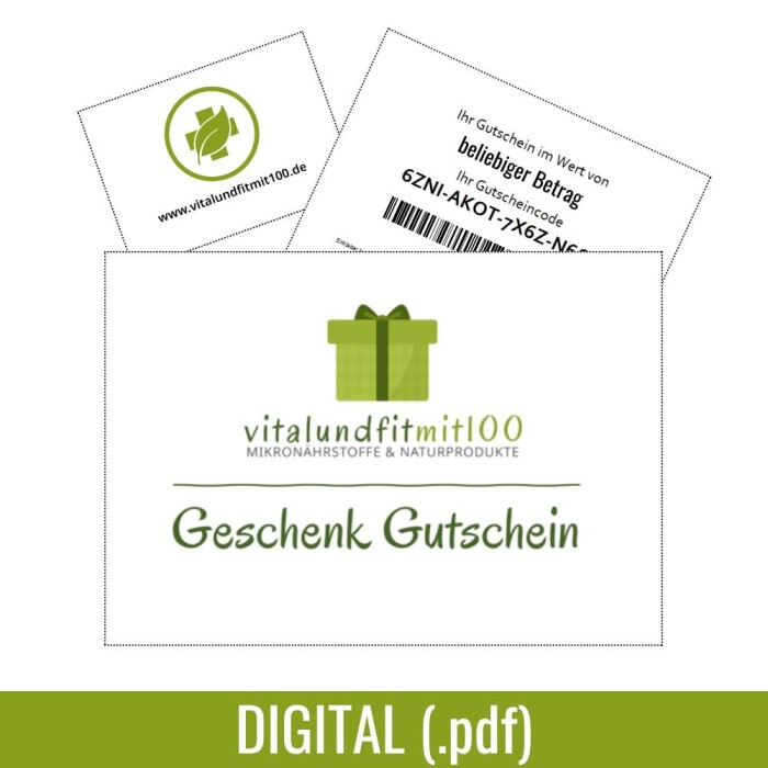 Digitaler Geschenkgutschein (per E-Mail)