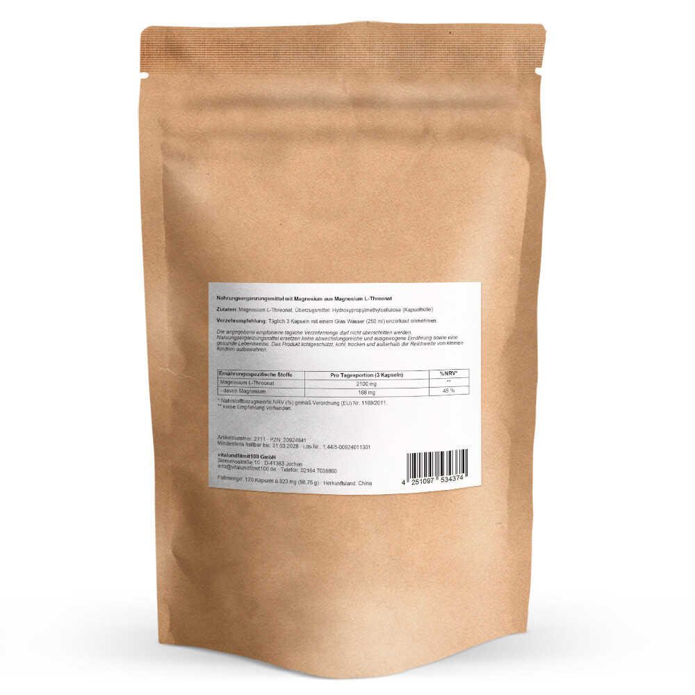 Magnesium L-Threonat Kapseln 120 Stück