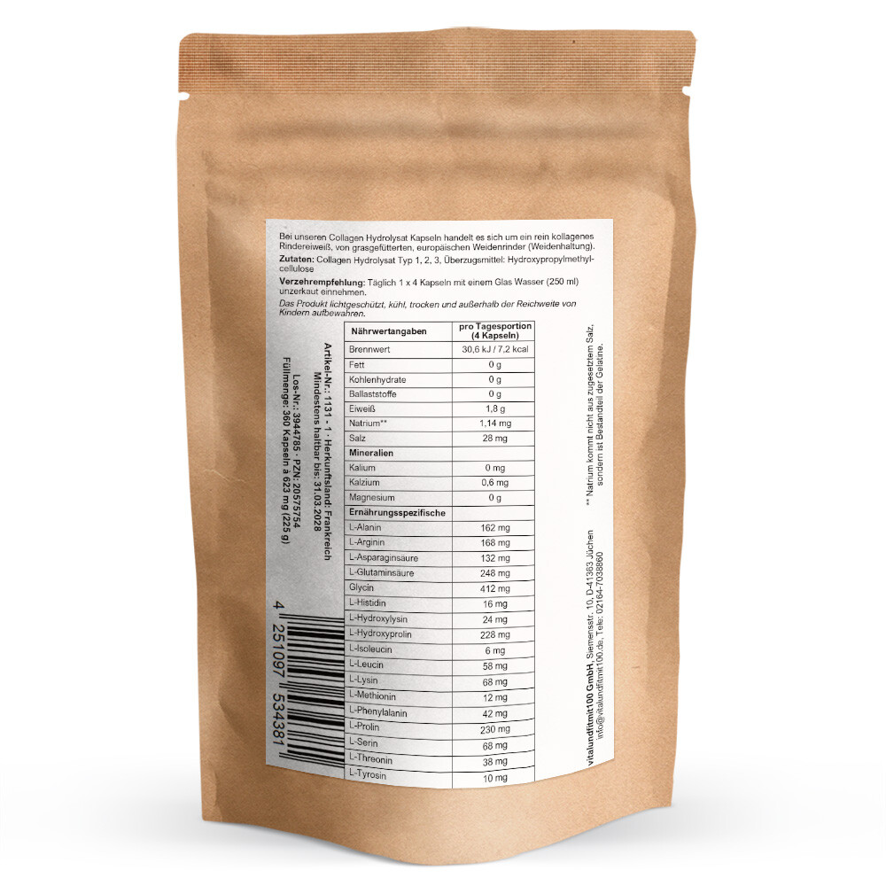 Collagen Hydrolysat Kapseln 360 Stück