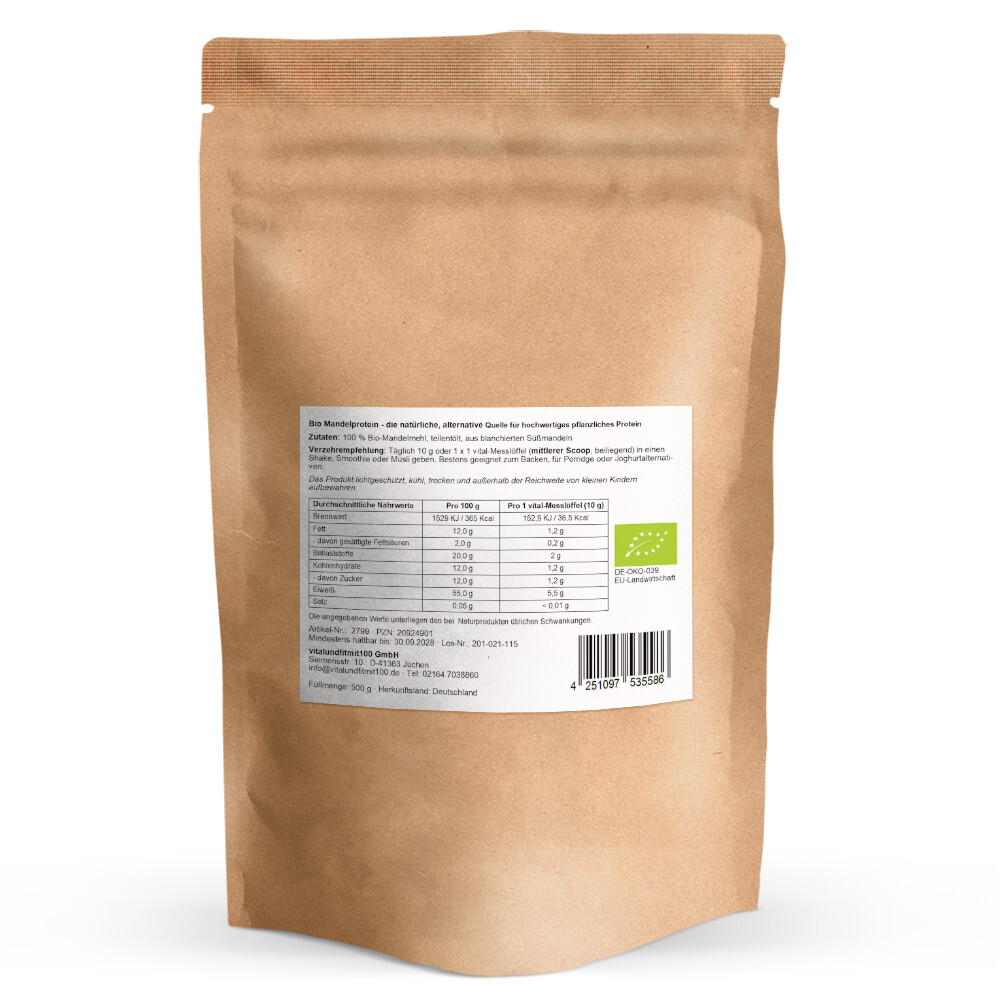 Bio Mandelprotein Pulver 500 g