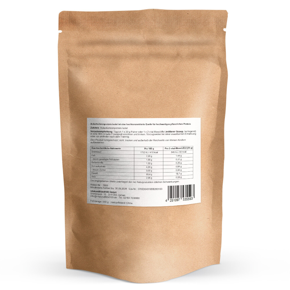 Ackerbohnenprotein-Isolat Pulver 500 g