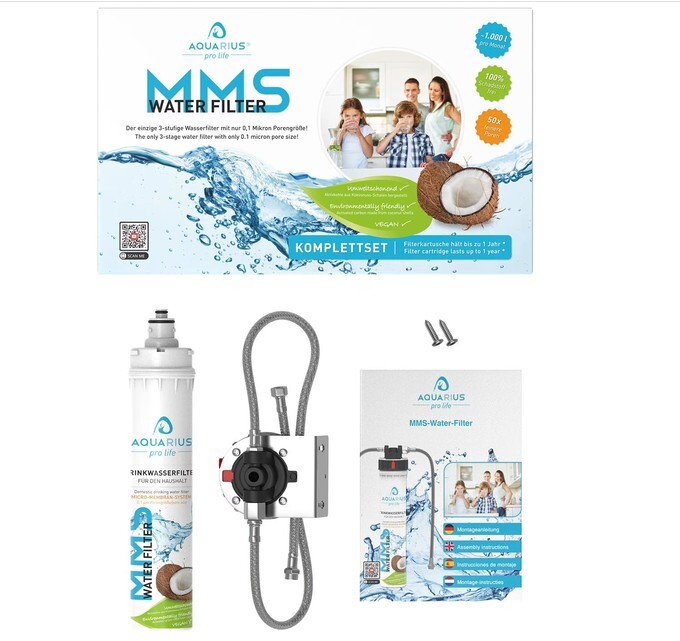 MMS Trinkwasserfilter (1 Filter + 1 Kartusche)