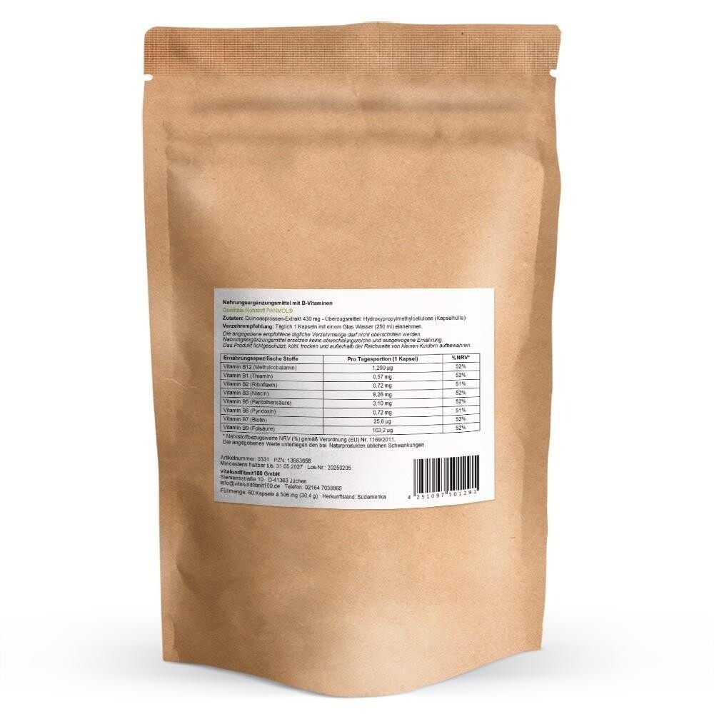 Vitamin B Komplex (B1-B12) Kapseln 60 Stück
