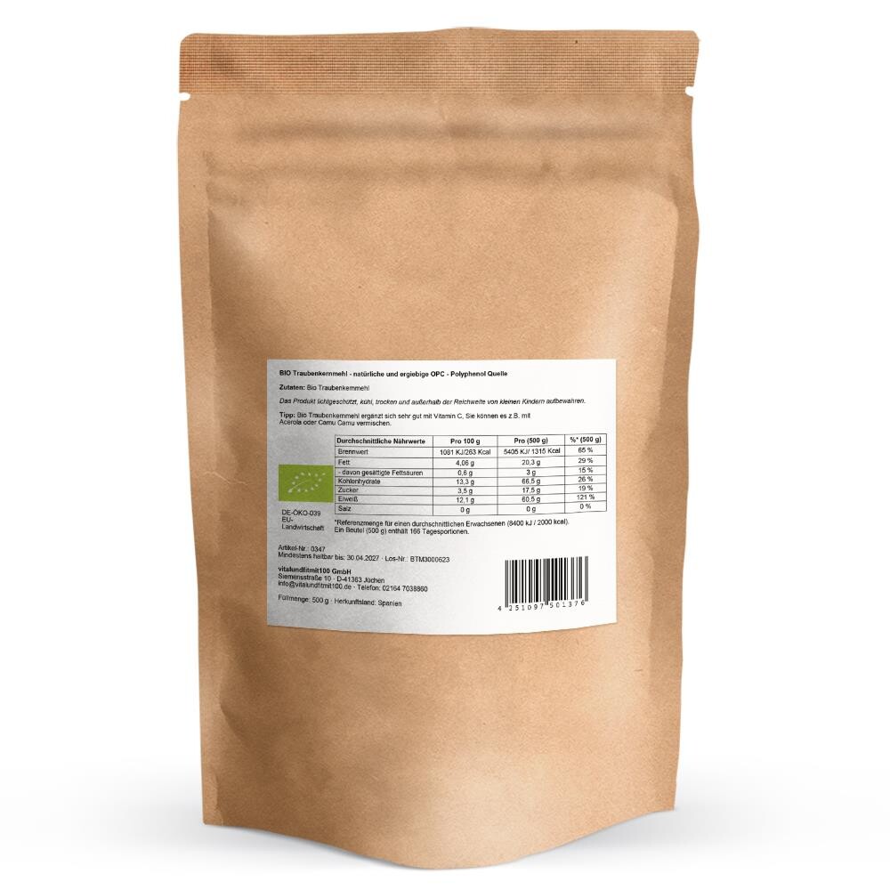 Bio OPC Traubenkernmehl 500 g