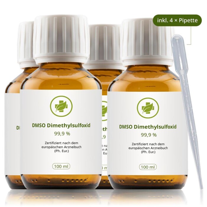 DMSO Dimethylsulfoxid 99,9 % (Ph. Eur.) in Braunglas 100 ml [3+1 gratis]