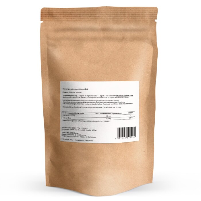 Zinkcitrat Trihydrat Pulver 100g