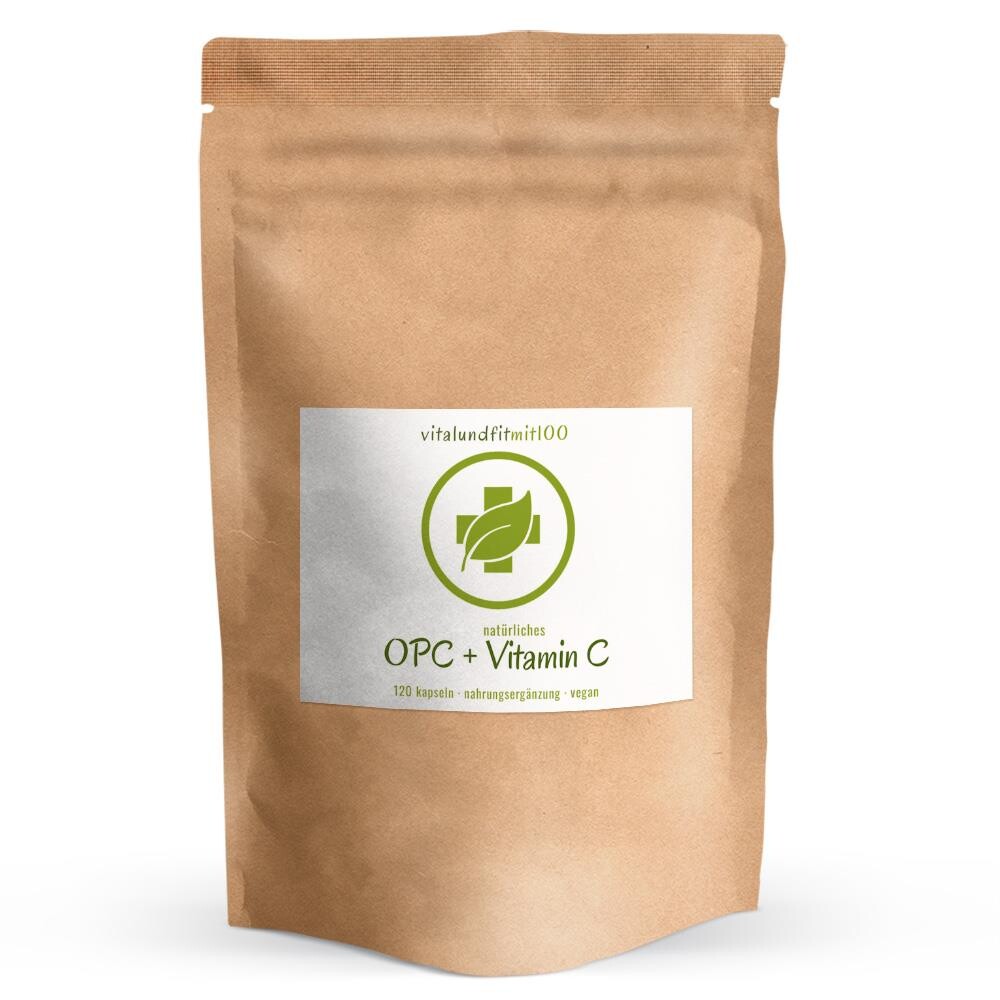 Traubenkernextrakt OPC + Natürliches Vitamin C Kapseln 120 Stück