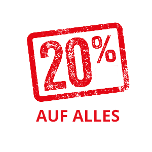 20 Prozent auf alles.